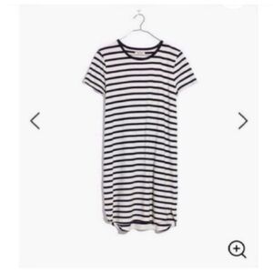 NWT MADEWELL BLACK & WHITE STRIPED RINGER TEE DRESS